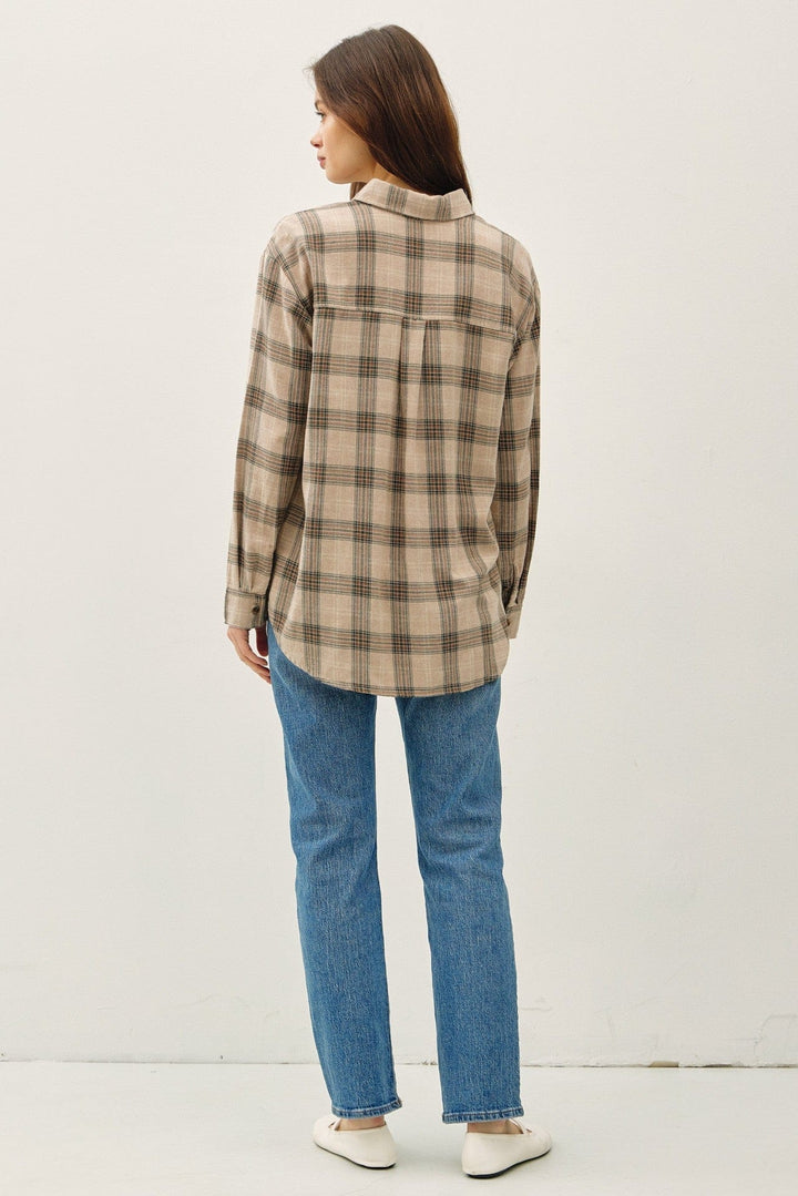 Plaid Long Sleeve Button Up