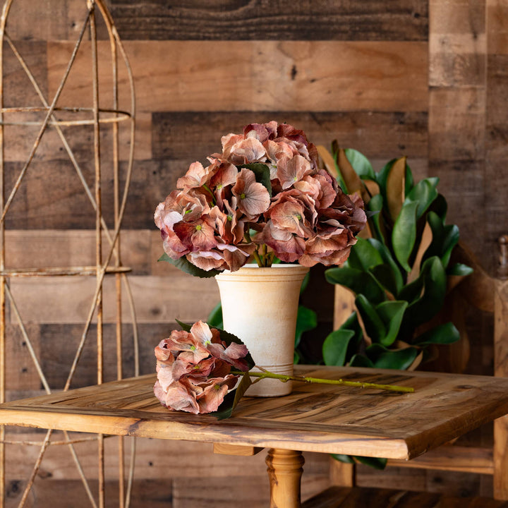 Real Touch Hydrangea - 14 Inch - Gold Honey