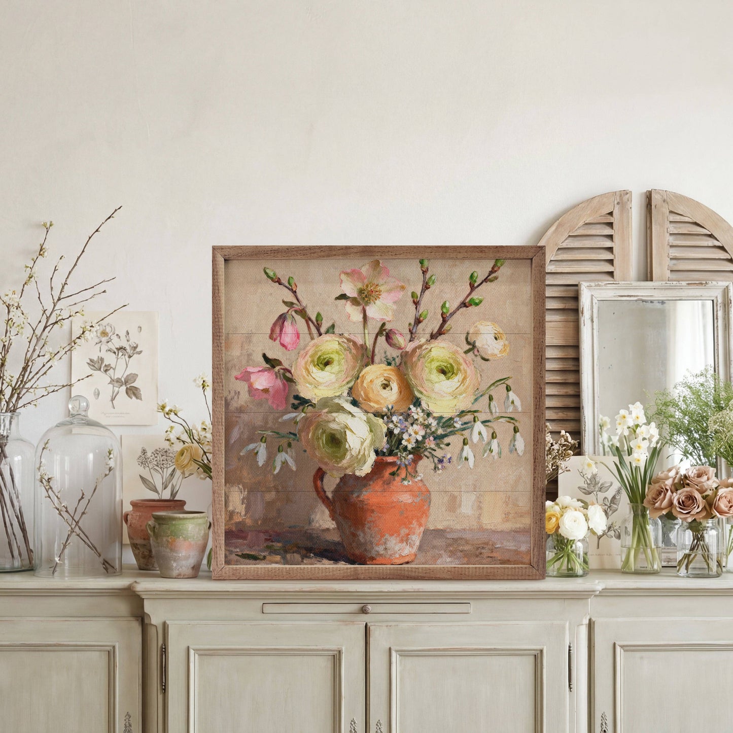 Early Spring Bouquet Wooden Art Print