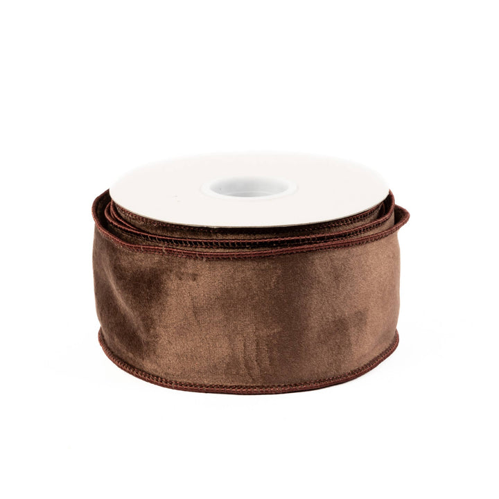 Velvet Ribbon 2.5" X 10 Yd - Mocha