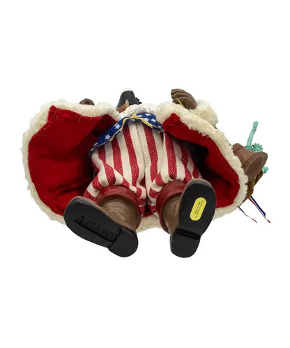 ** Pre- order** 11" 250th Anniversary America Musical Santa Tablepiece