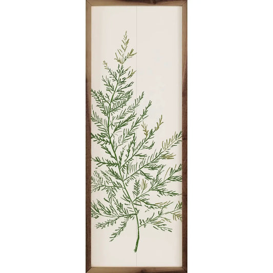 Distressed Leaf Three Wooden Art Print