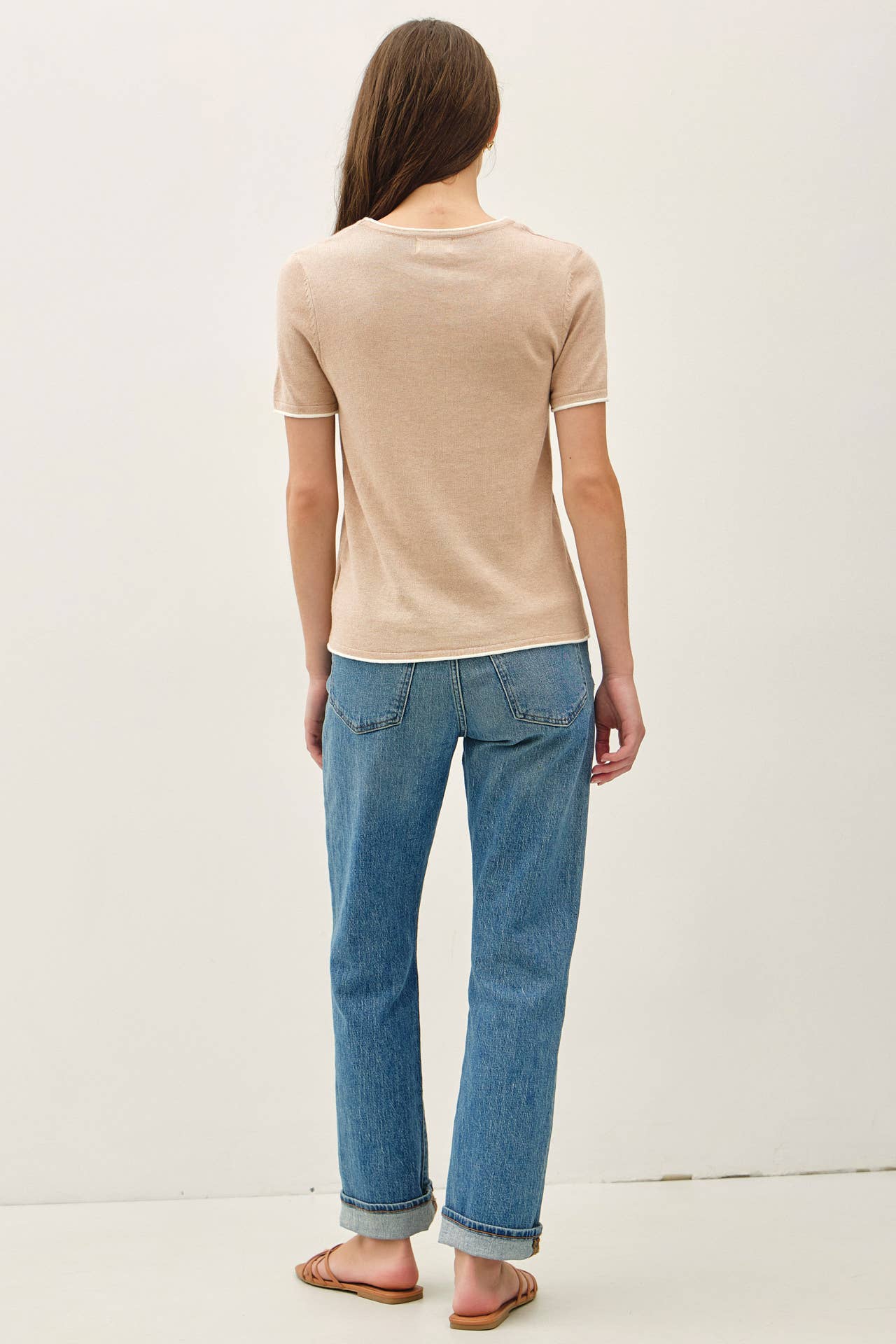 Faux Layered Short Sleeve