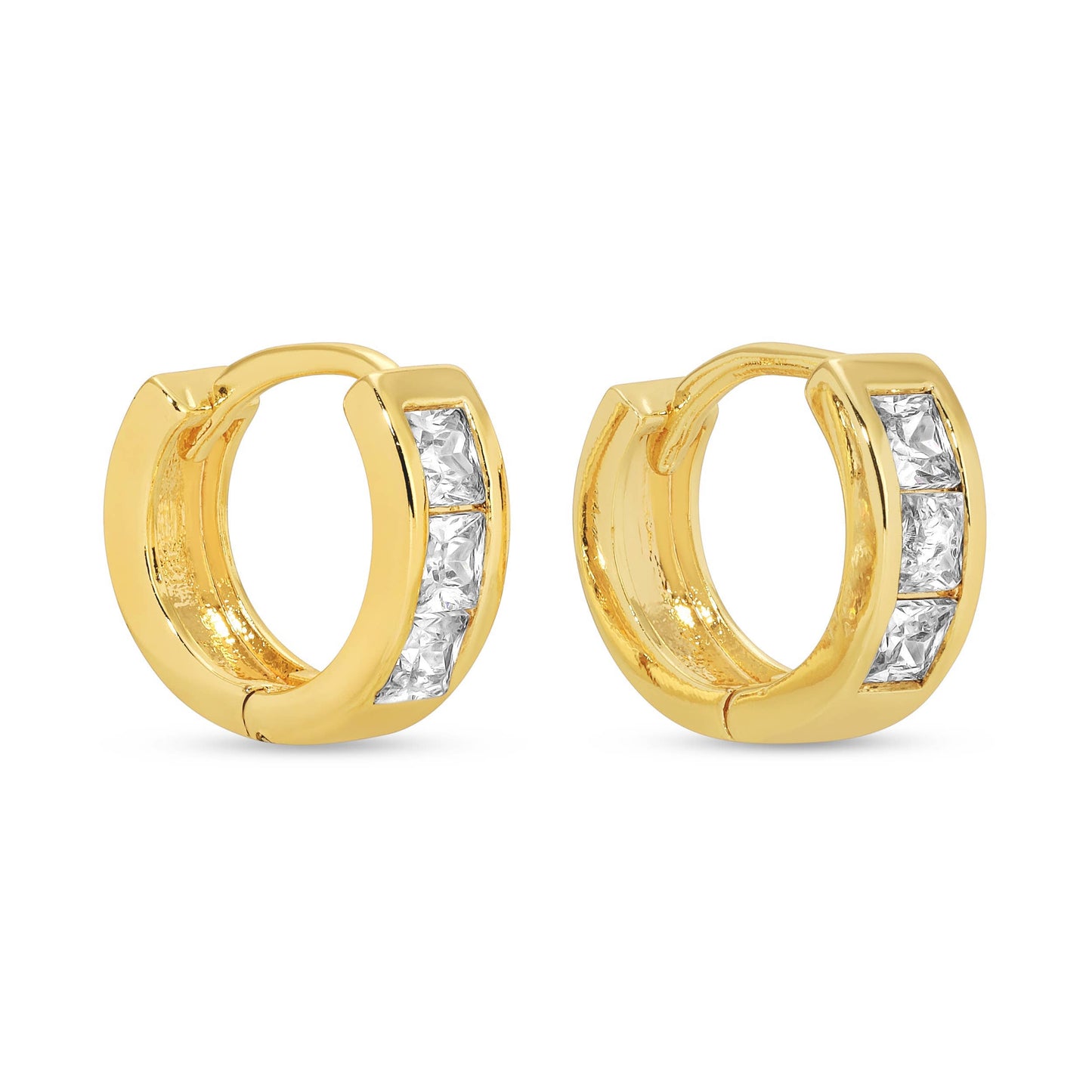 Set/3, Assorted Pavé Huggies