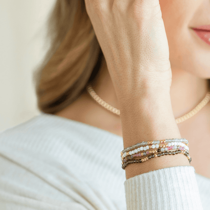 Assorted Stone Or Shell Beaded Stretch Bracelets