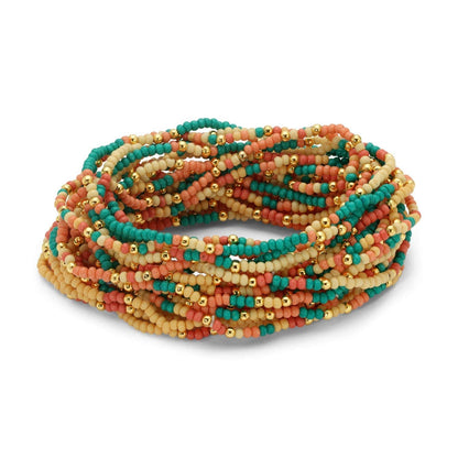 Assorted 2mm Stretch Seed Bead Bracelets