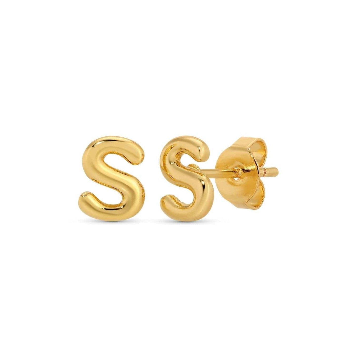 Initial Studs on Velvet Gift Tag