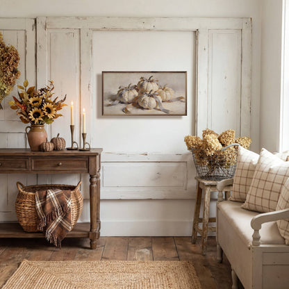 White Pumpkins With Bows