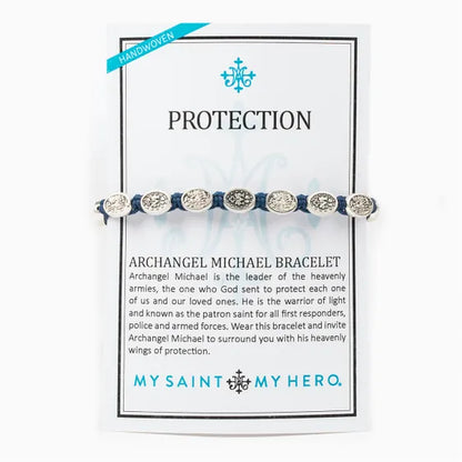 Protection Archangel Michael Bracelet - Silver and Black