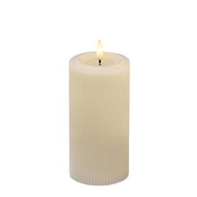 Cream FIA Wick Candle 3"D x 6"H Wax/Plastic 2 C Batteries Not Included 4 & 8 Hr Timer