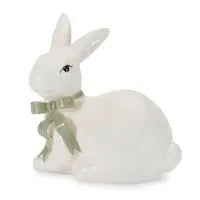 Rabbit w/Bow 4.5”H Dolomite