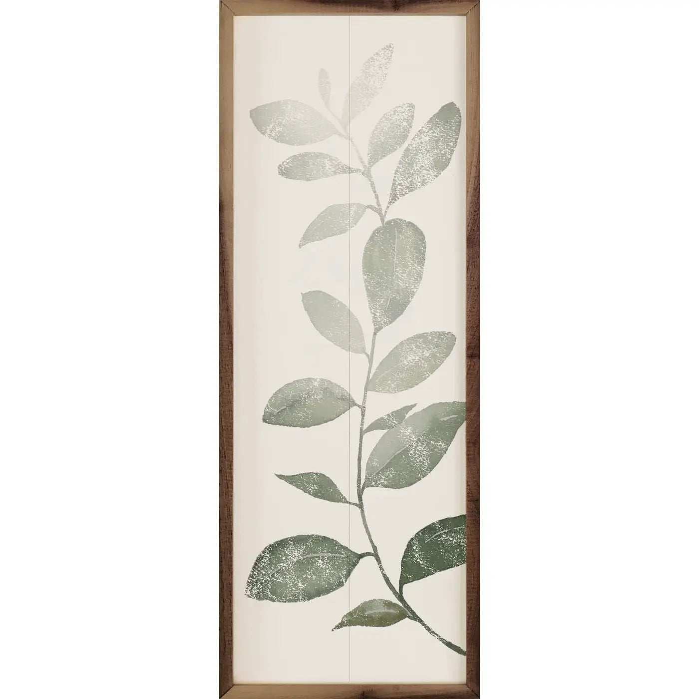 Distressed Leaf One Wooden Art Print