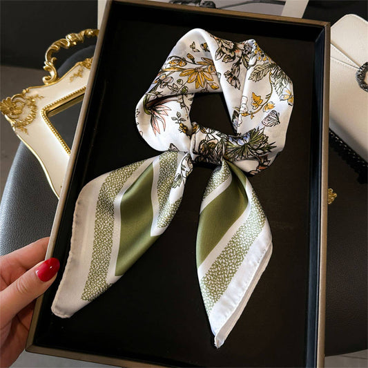 Silky Butterfly Print Scarf – Hair & Neck Accessor
