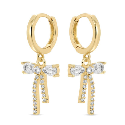 The Sweetest Cz Bow Huggies