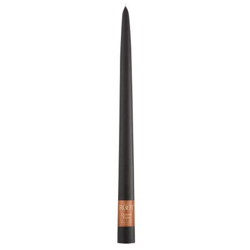 12" Dipped Taper Candle Black Single Candle