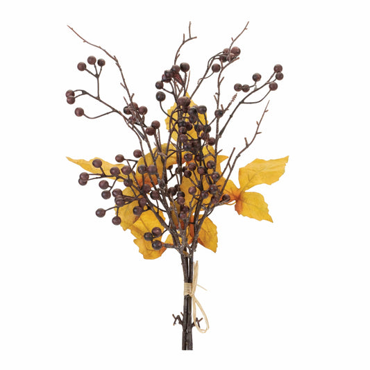 Autumnal Berry Berry and Leaf Stem 23.5”H
