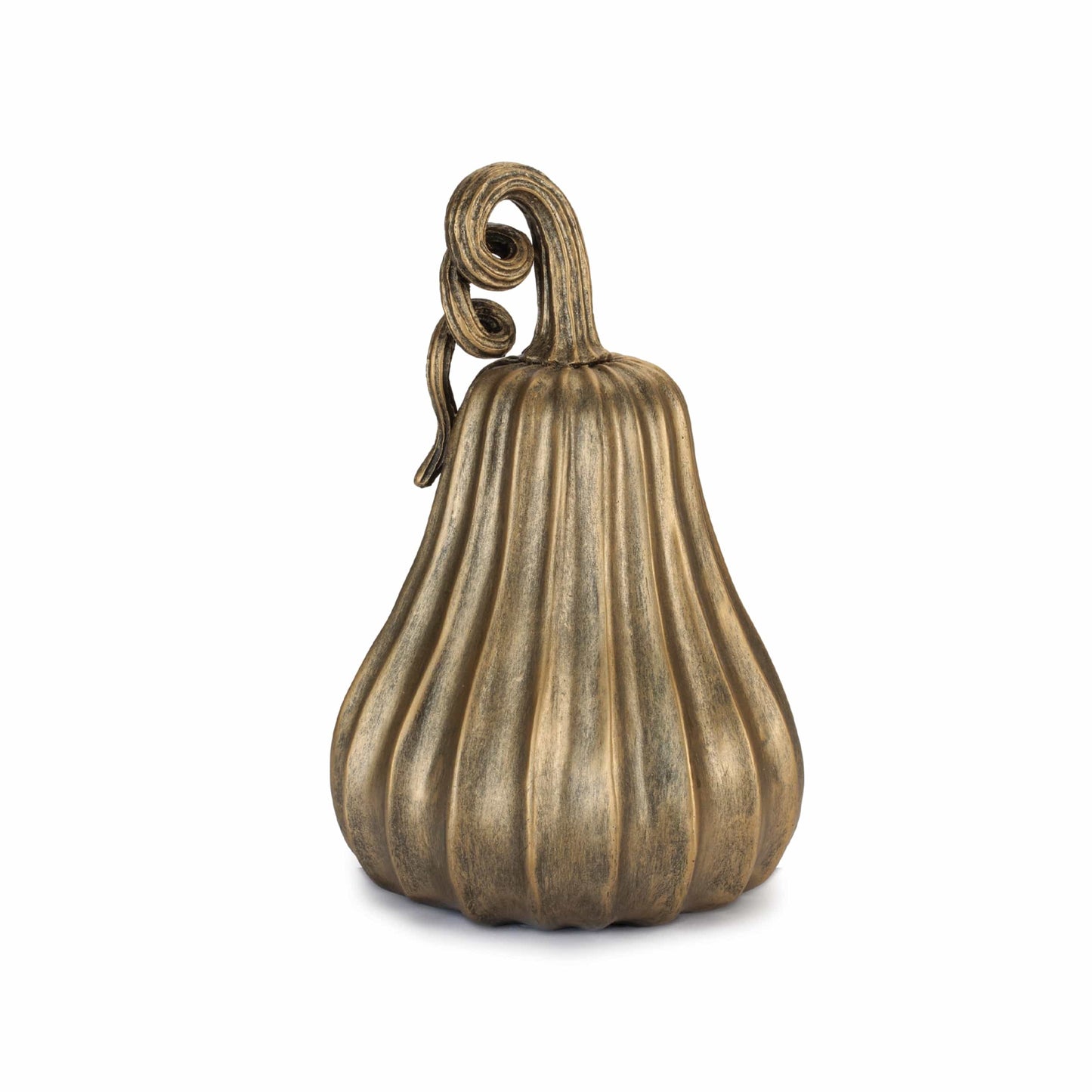 Antiqued Gold Pumpkin Decor