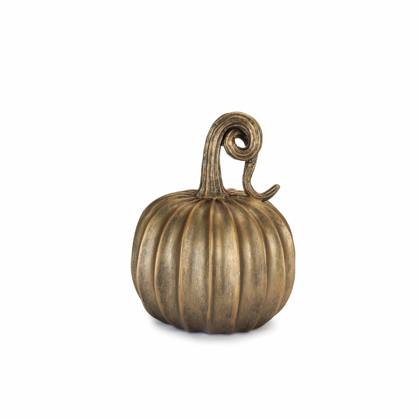 Antiqued Gold Pumpkin Decor
