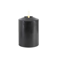 FIA Wick Black Pillar Candle 3" x 4"H
