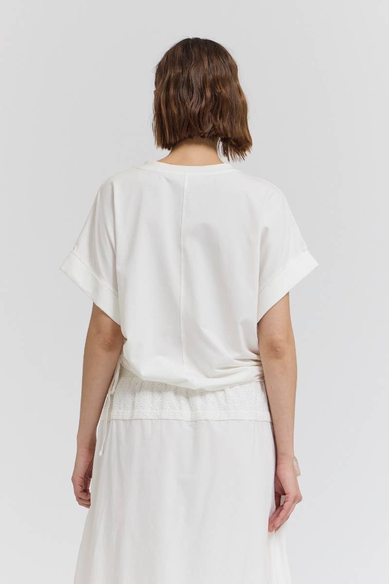 41628 - SIDE SCRUNCH TEE
