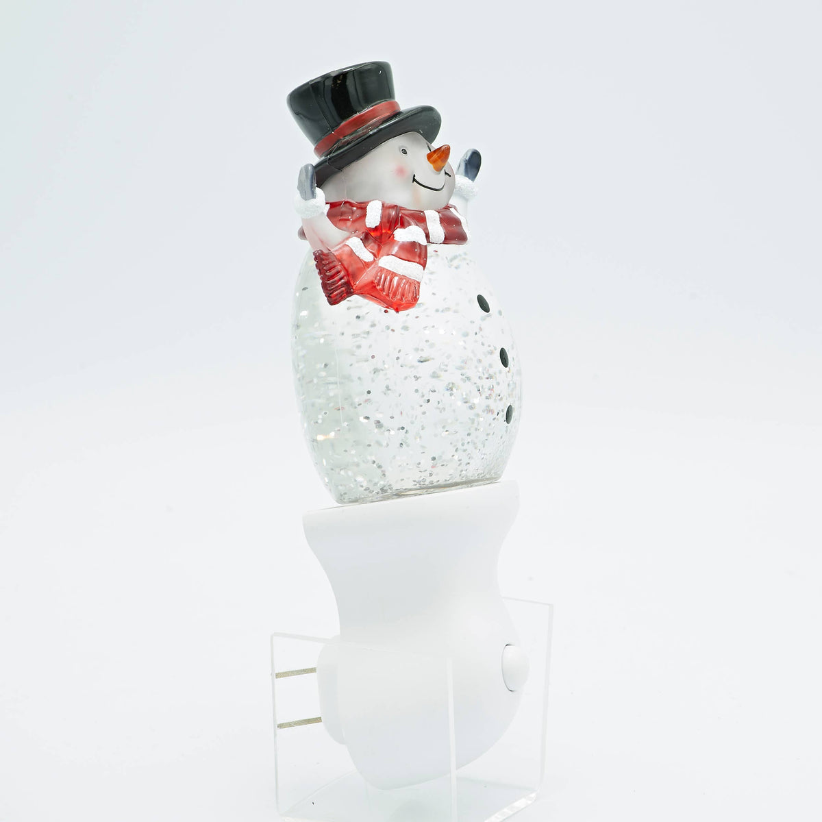 Swirl Snowman Swivel Plug-In Nightlight