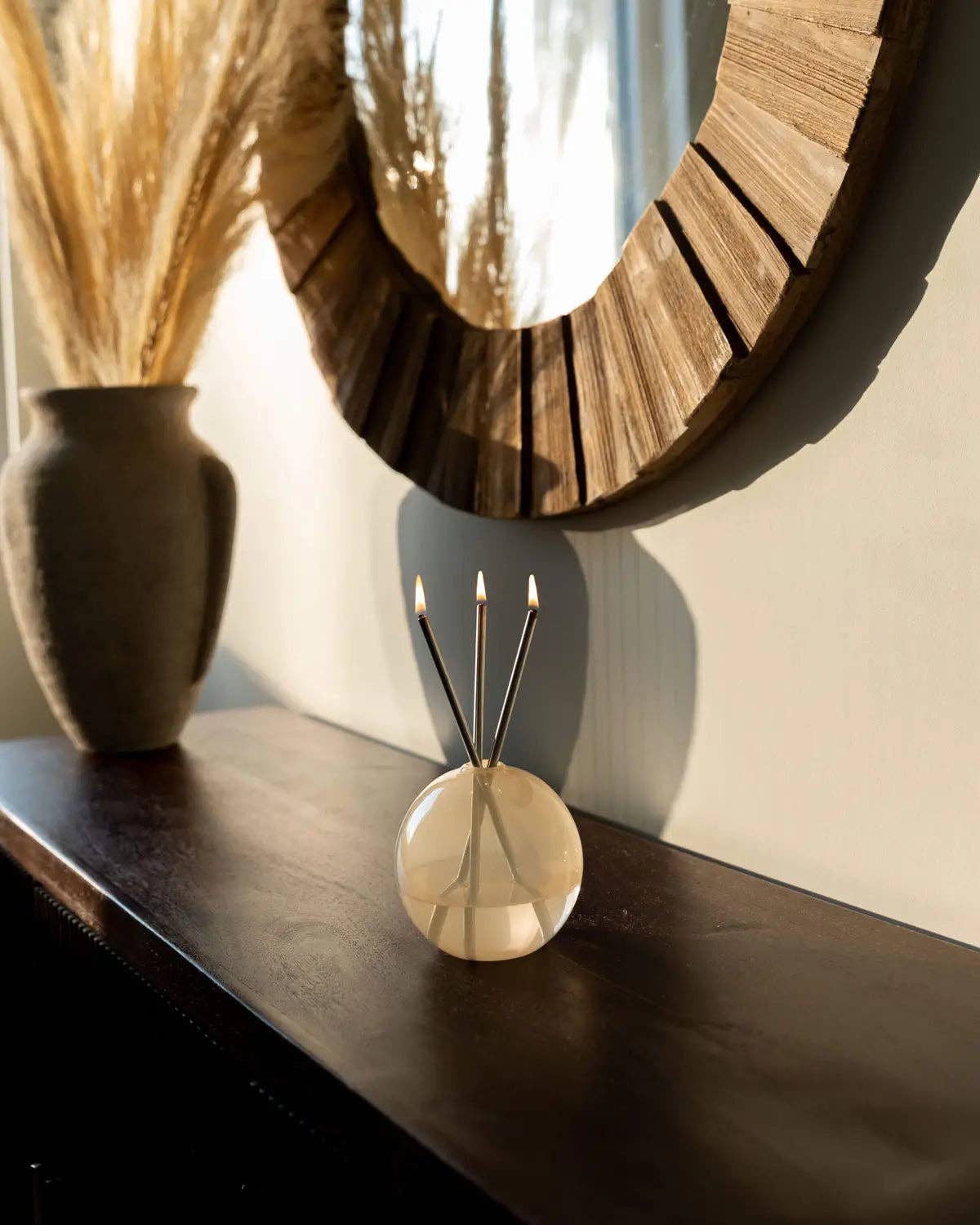 Neva Vase, Pampas - Oil Candle