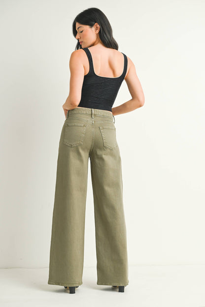 Olive HR Palazzo Wide Leg