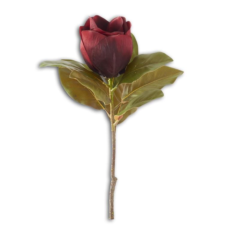 17 Inch Burgundy Magnolia Stem