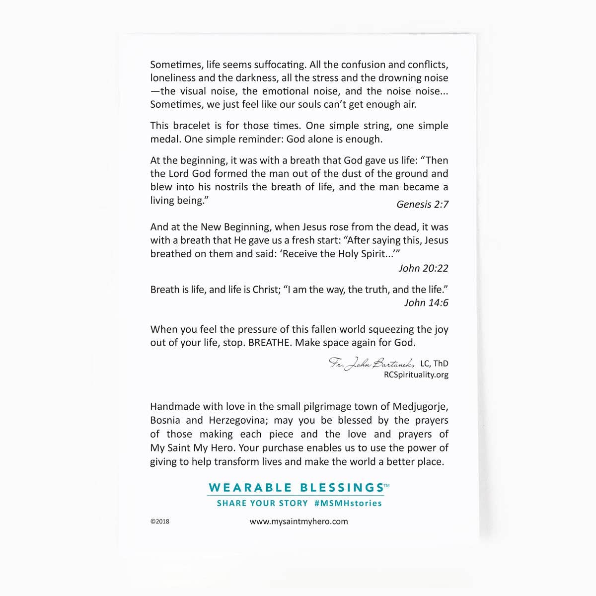 Breathe Blessing Bracelet