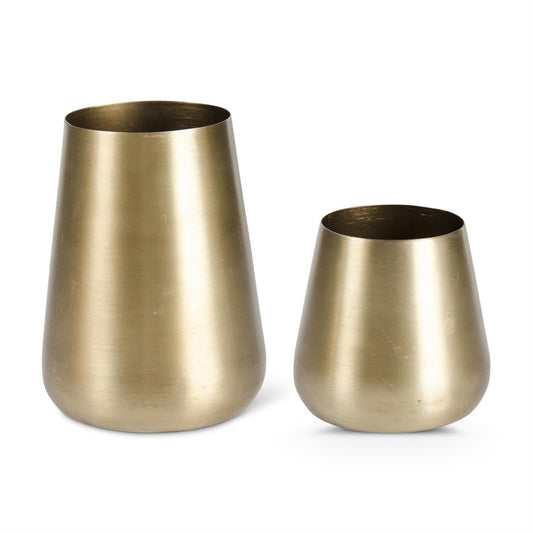 Brushed Gold Vases - 2 Size