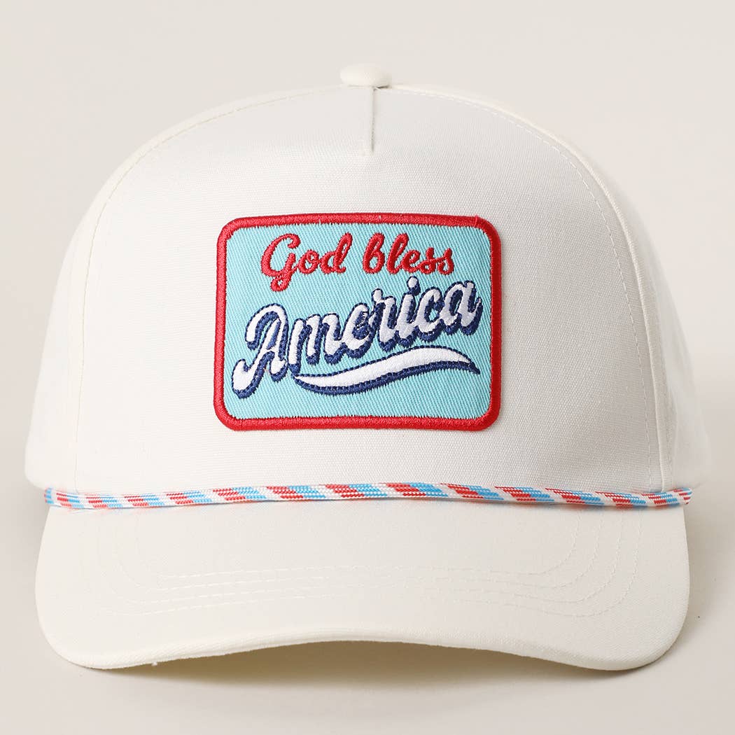 **Pre-Order** God Bless America Embroidered Patch Trucker Hat