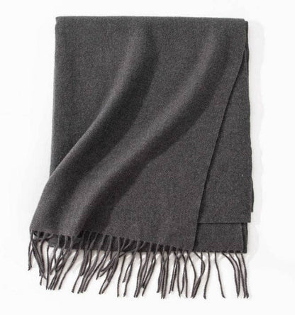 Minimalist Solid Color Tassel Scarf 6W6NSW306