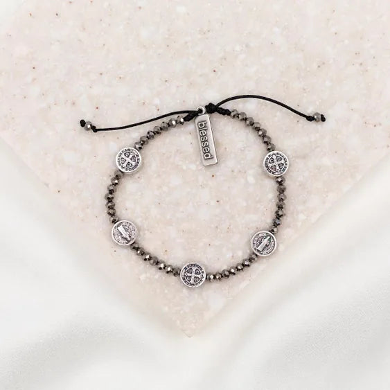 Gratitude Crystal Blessing Bracelet - Silver