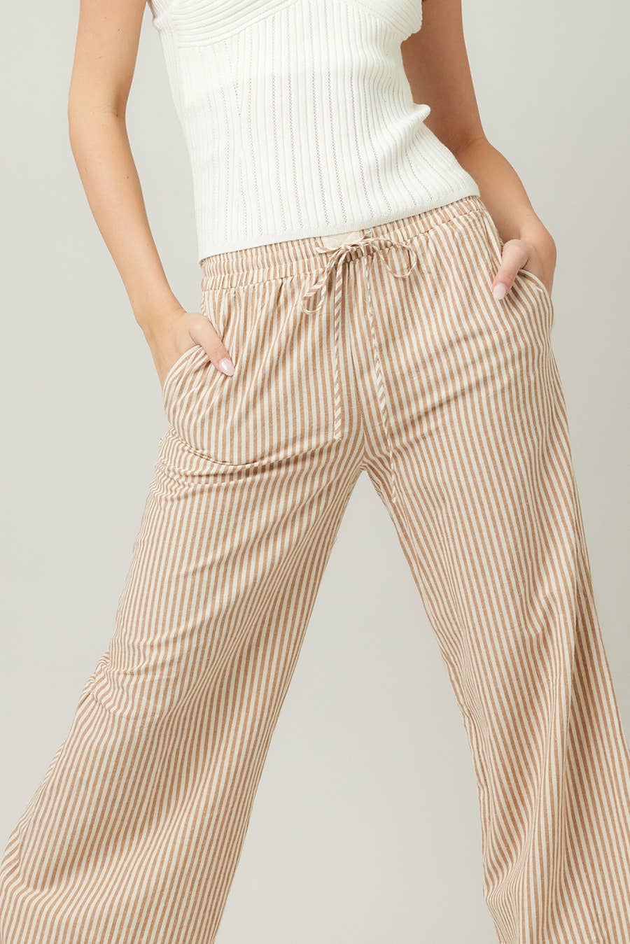 Striped Wide Leg Pants