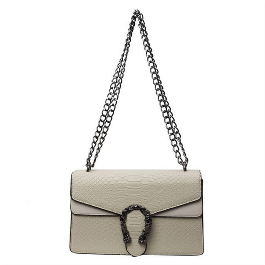 Crossbody Silver Chain Square Purse