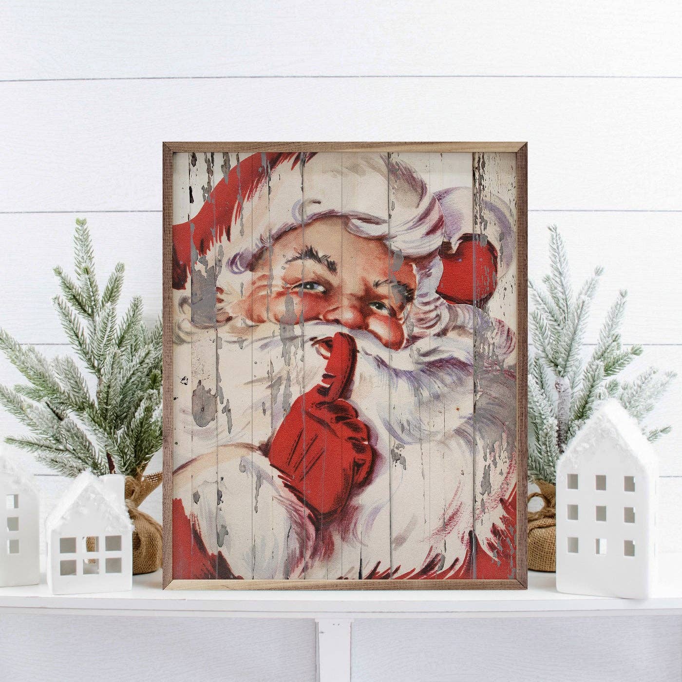 Santa Be Quiet Shh Art Print