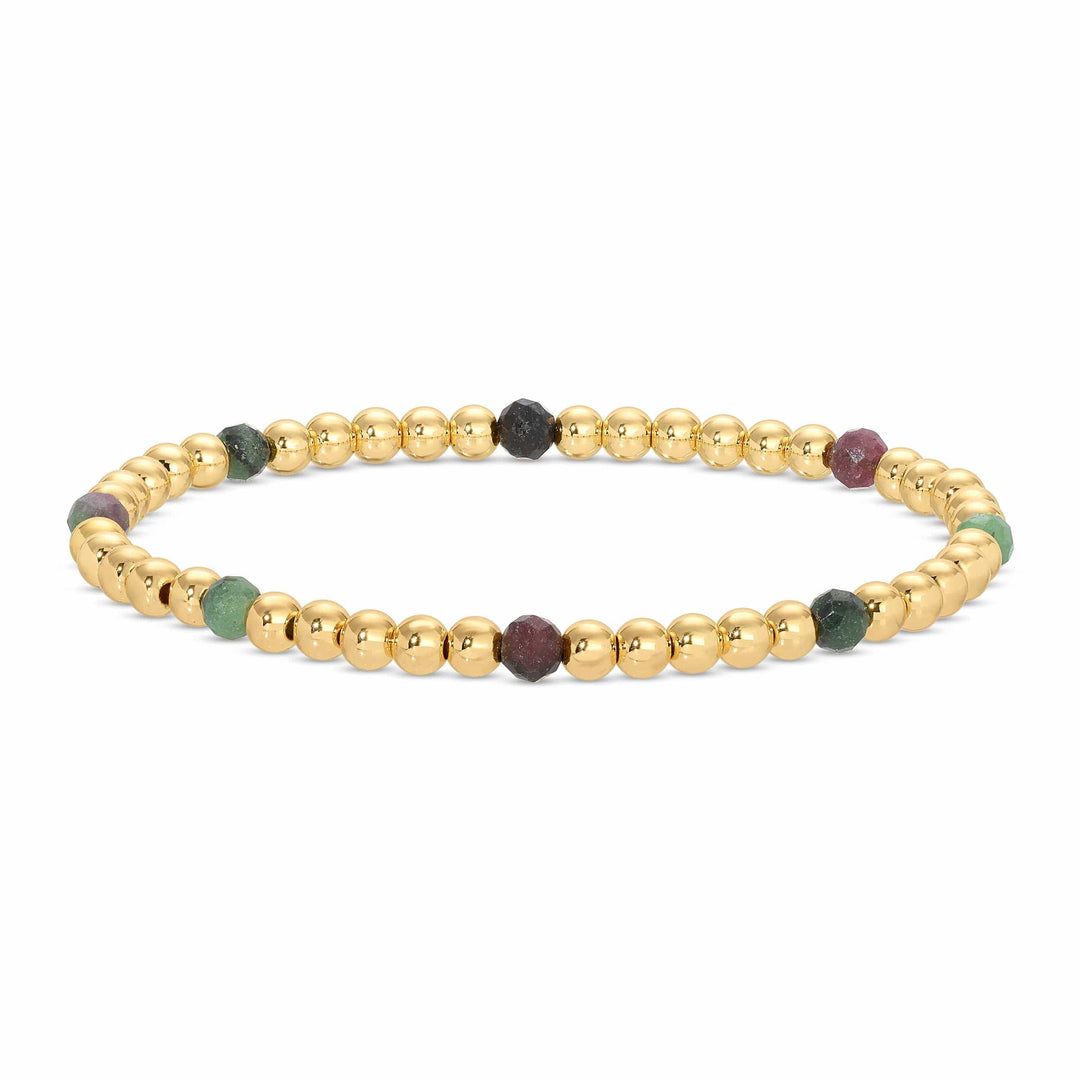 Assorted Stretch Beaded Bracelets With Stone Accents