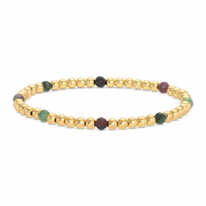 Assorted Stretch Beaded Bracelets With Stone Accents