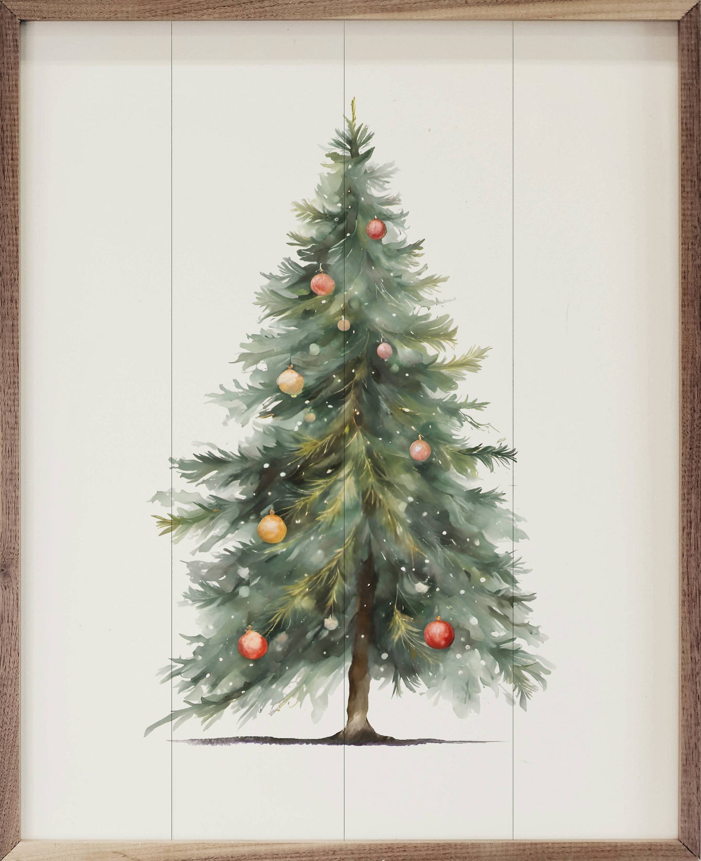 Simple Christmas Tree White Art Print