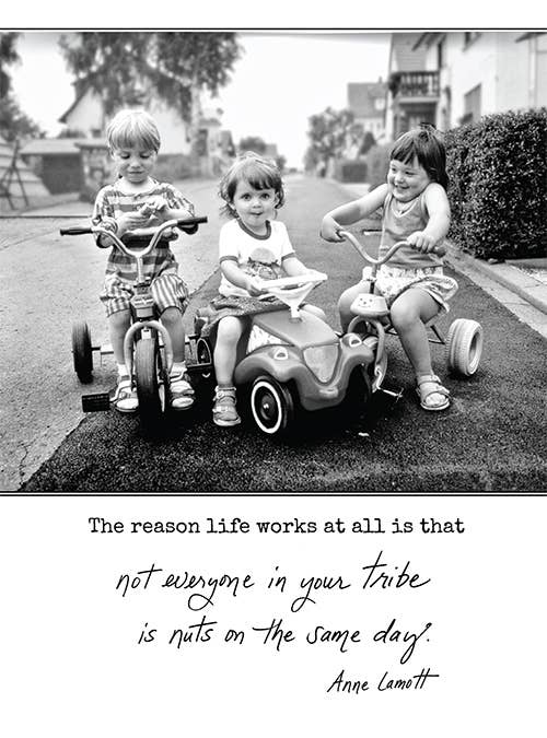592b: the Reason Life Works at All Is That Not Everyone in Your Tribe Is Nuts on the Same Day.  -Anne Lamott