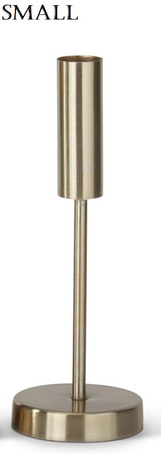 Slender Gold Metal Taper Candleholder