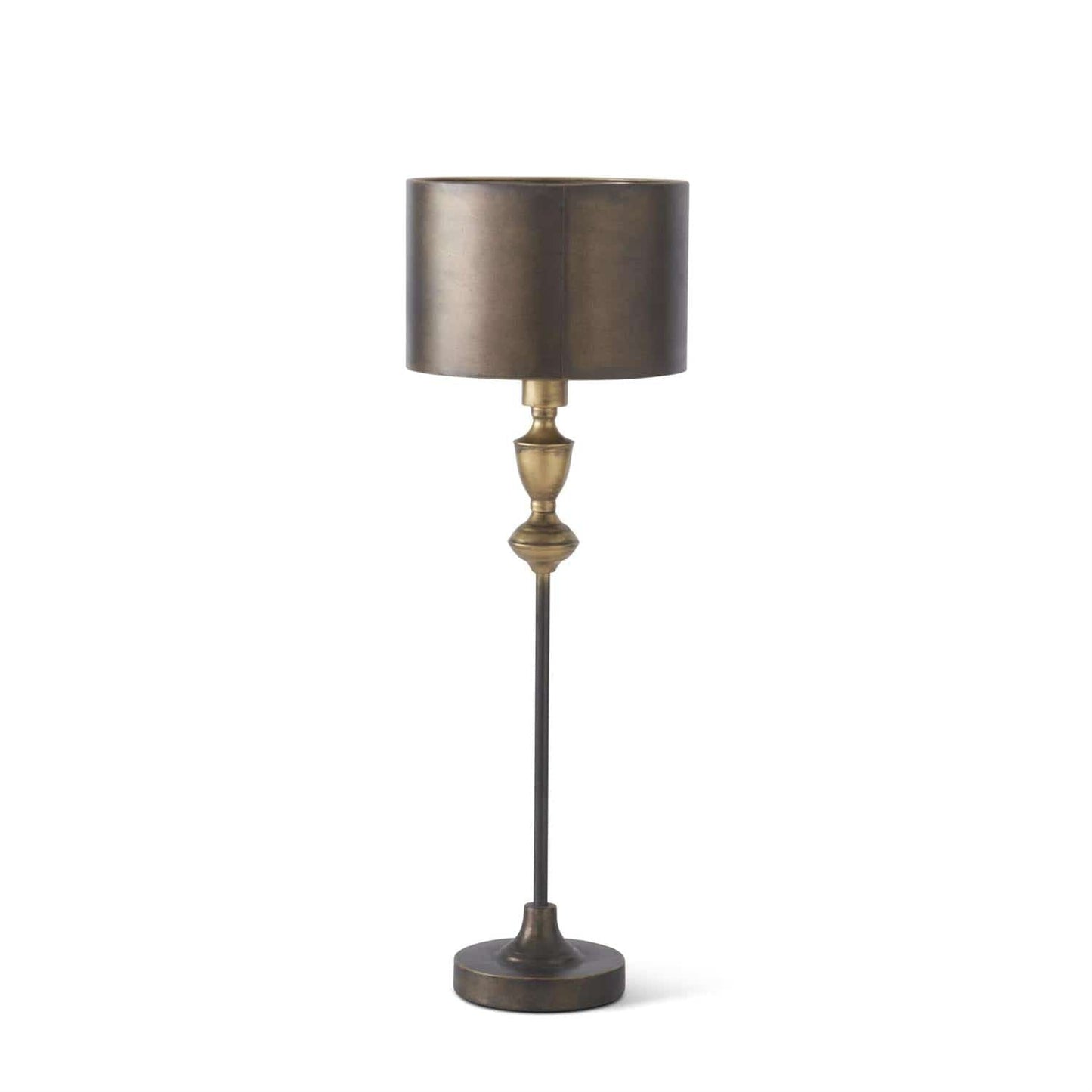 28 Inch Brushed Gold Slender Spine Lamp w/Metal Shade