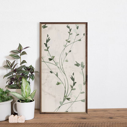 Botanical Panel 3 Thin Vines By Nina Blue