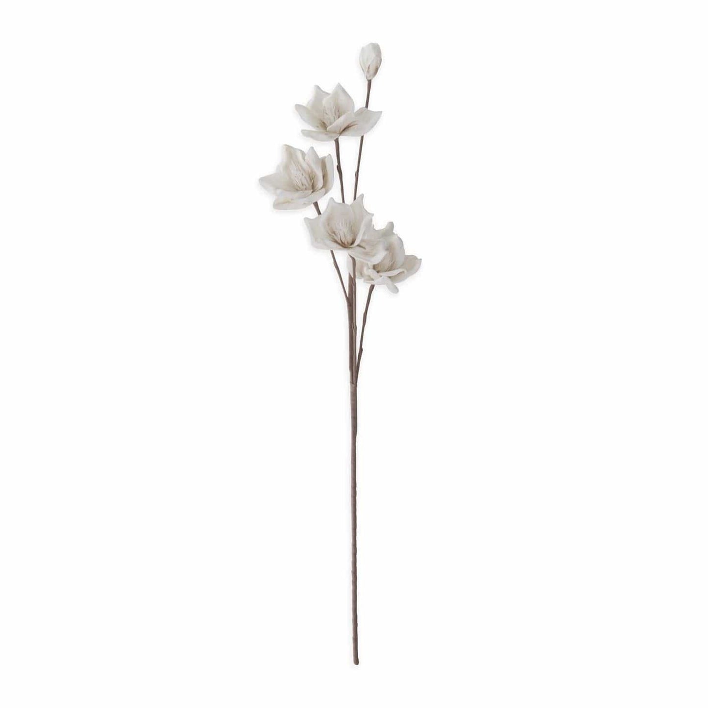 White Eva 4 Bloom & 1 Bud Stem