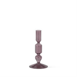 Handcrafted Purple Glass Modern Taper Candleholders