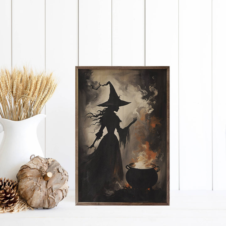 Magic And Mystery Witch With Cauldron Wall Art