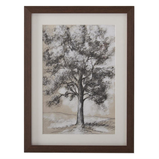 Brown Wood Framed Tree Print