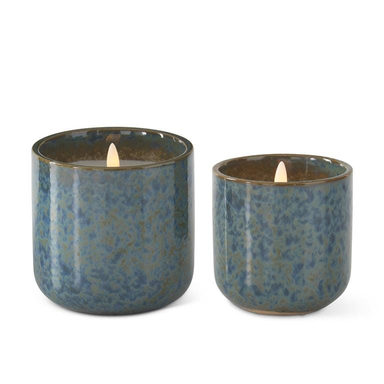 Flicker Flame LED Candles in Blue-Green