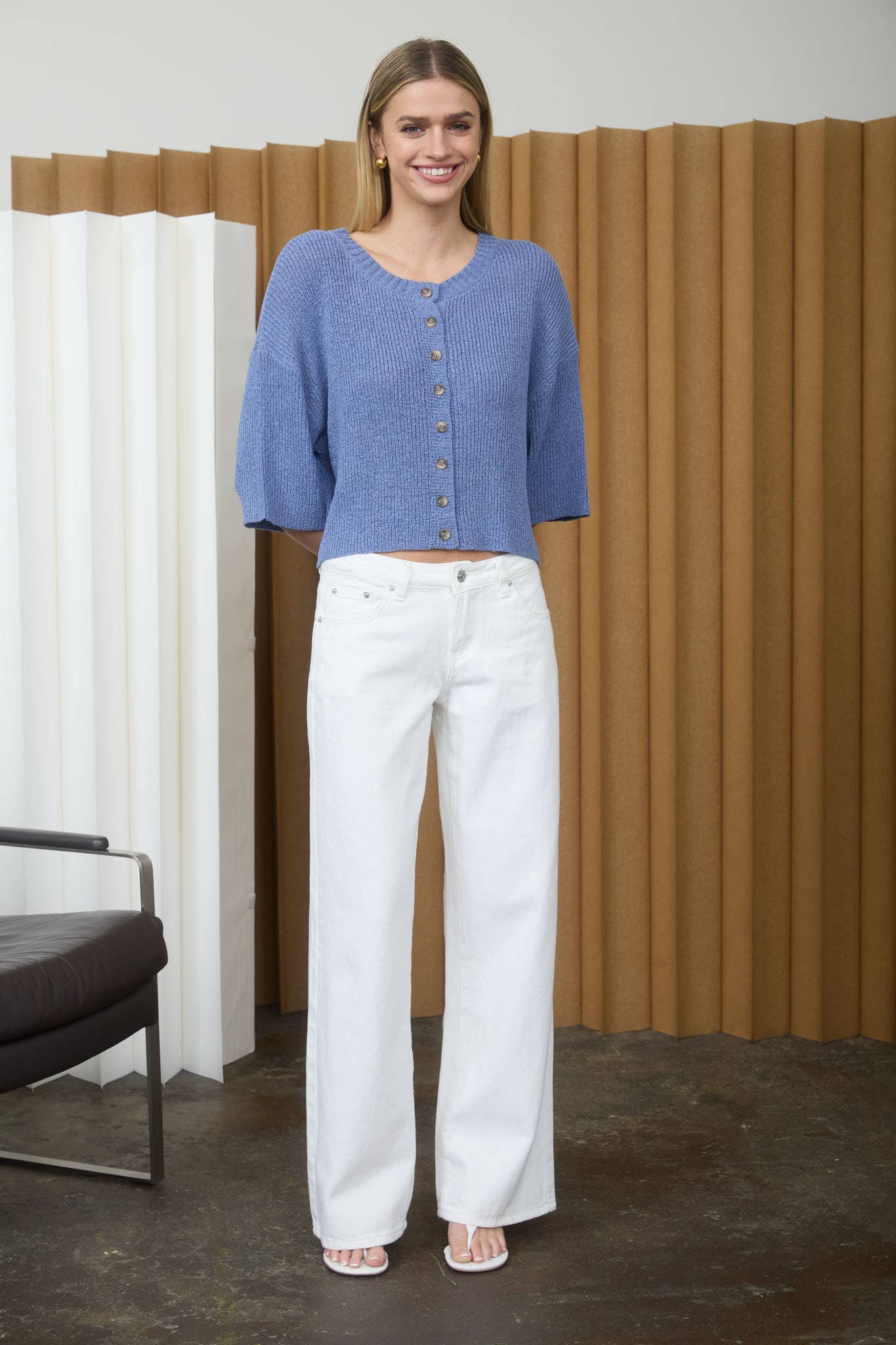 Boxy Short Sleeve Button Down