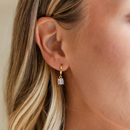 Faux Diamond Huggie Earring